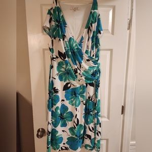 Evan-picone faux wrap dress. 18w